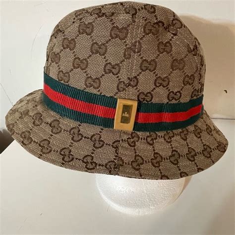 gucci khaki hat|authentic gucci bucket hat.